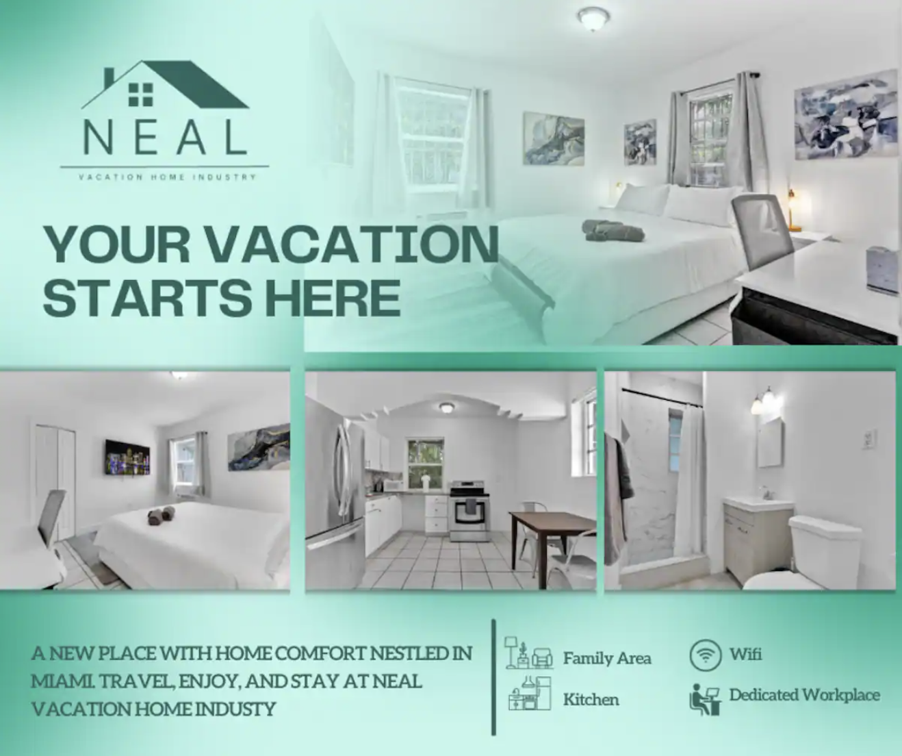 King Suite, 55 in TV, Private Desk, Full Kitchen